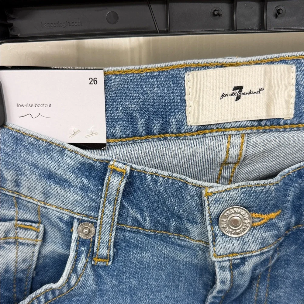 7 For All Mankind Low-Rise Slit-Flare Jeans: 26 - Picture 3 of 9